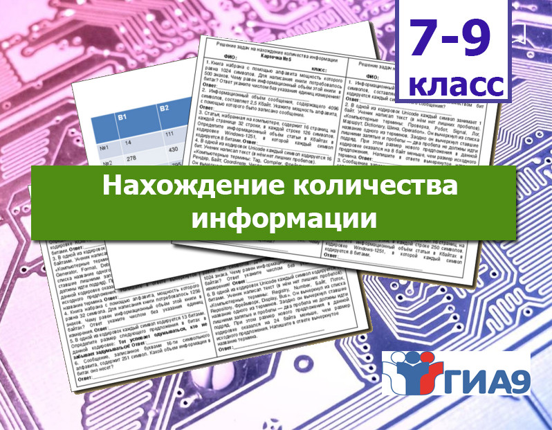 Карточки. Нахождение количества информации