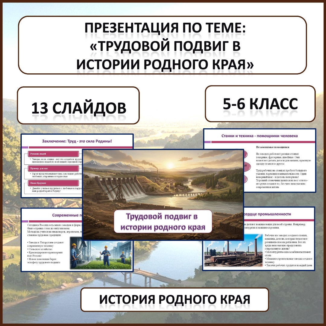 Презентация по истории Родного края по теме: «Трудовой подвиг в истории родного края»