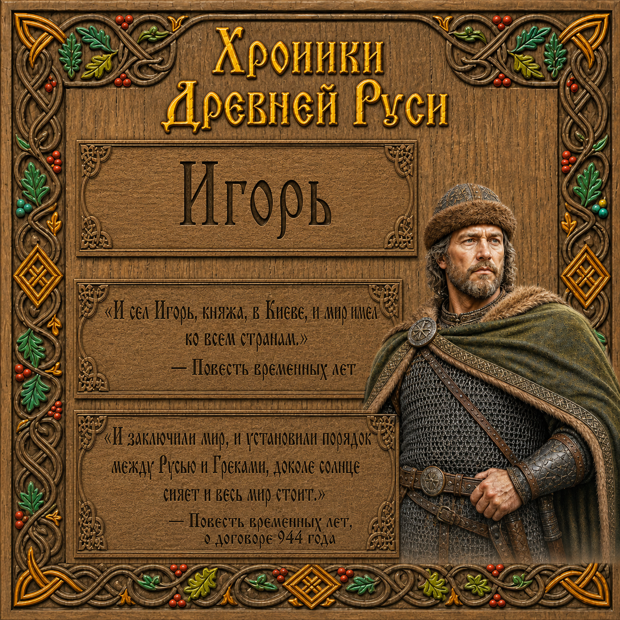 Правление Игоря: таблица-тренажёр для урока и командной игры