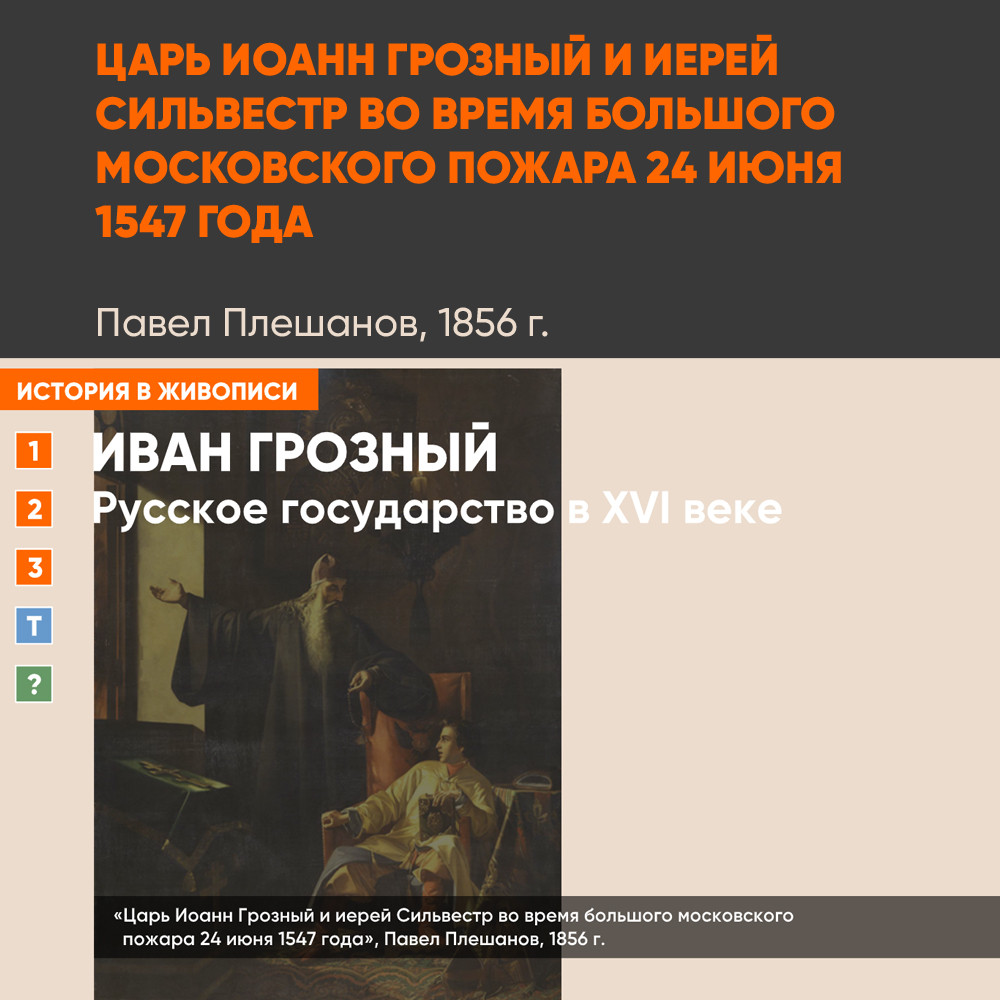 Картина - Царь Иоанн Грозный и иерей Сильвестр