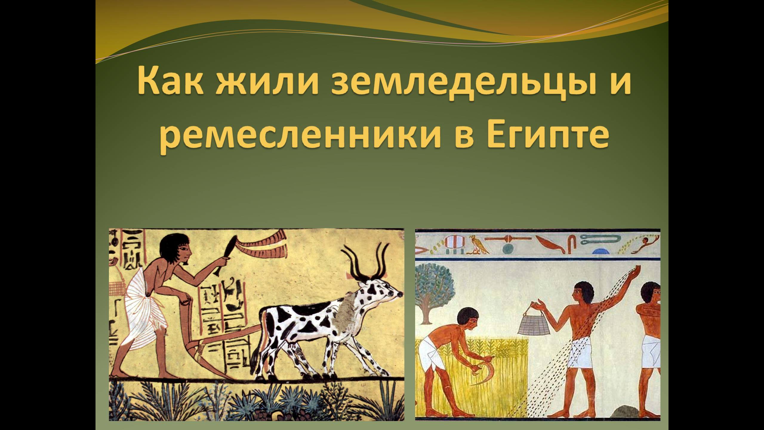 Презентация к уроку истории "Как жили земледельцы и ремесленники в Египте" (5 класс)