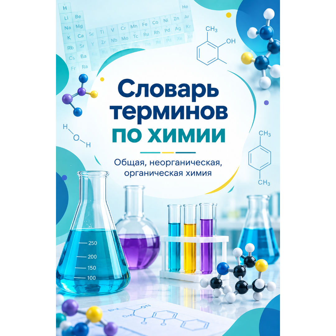 Словарь терминов по химии (общая, неорганическая, органическая химия)