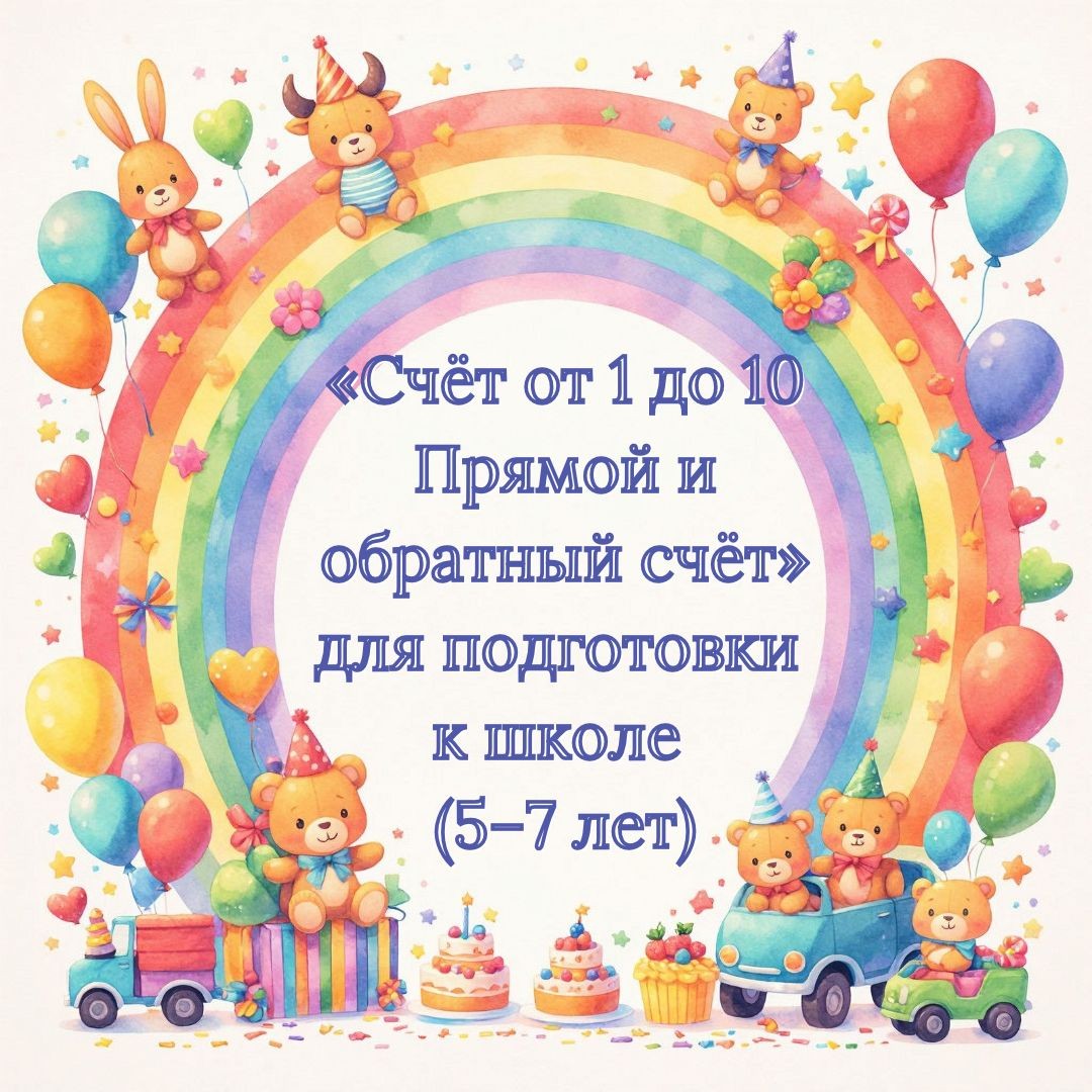 «Счёт от 1 до 10 Прямой и обратный счёт» для подготовки  к школе  (5–7 лет)