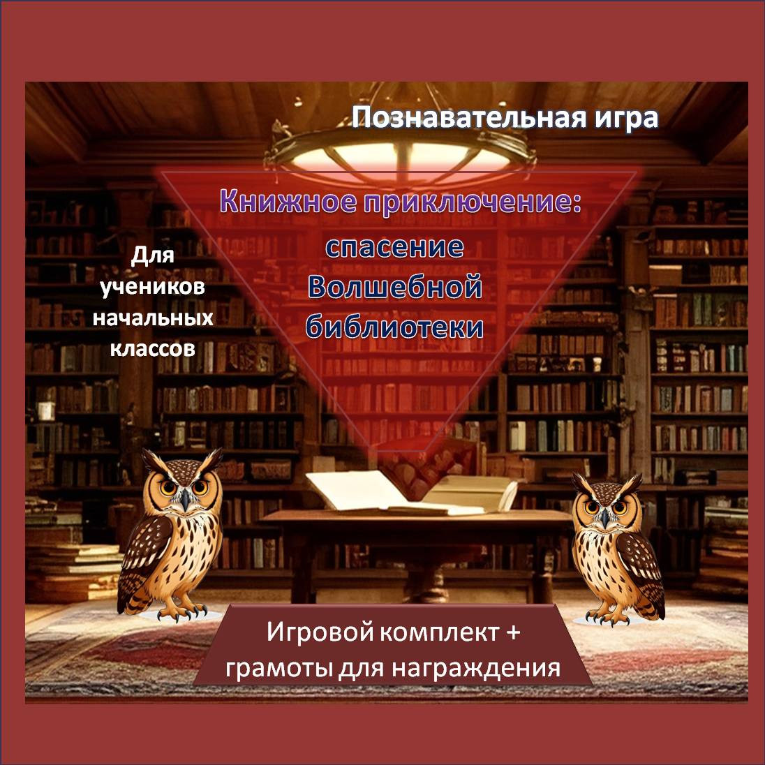Познавательная игра "Книжное приключение: спасение Волшебной библиотеки" для учеников 1-4 классов