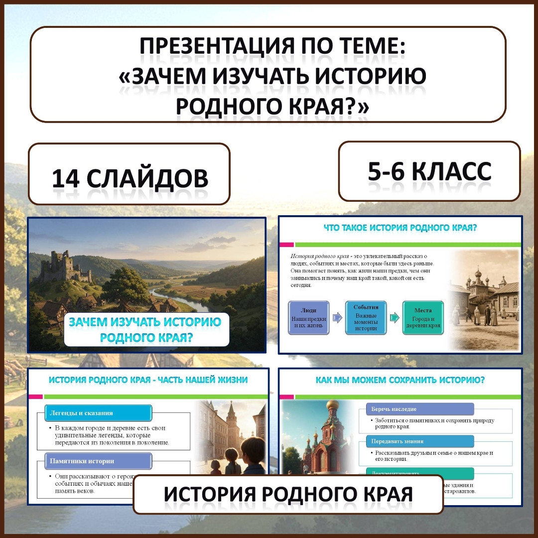 Презентация по истории Родного края по теме: «Зачем изучать историю родного края?»