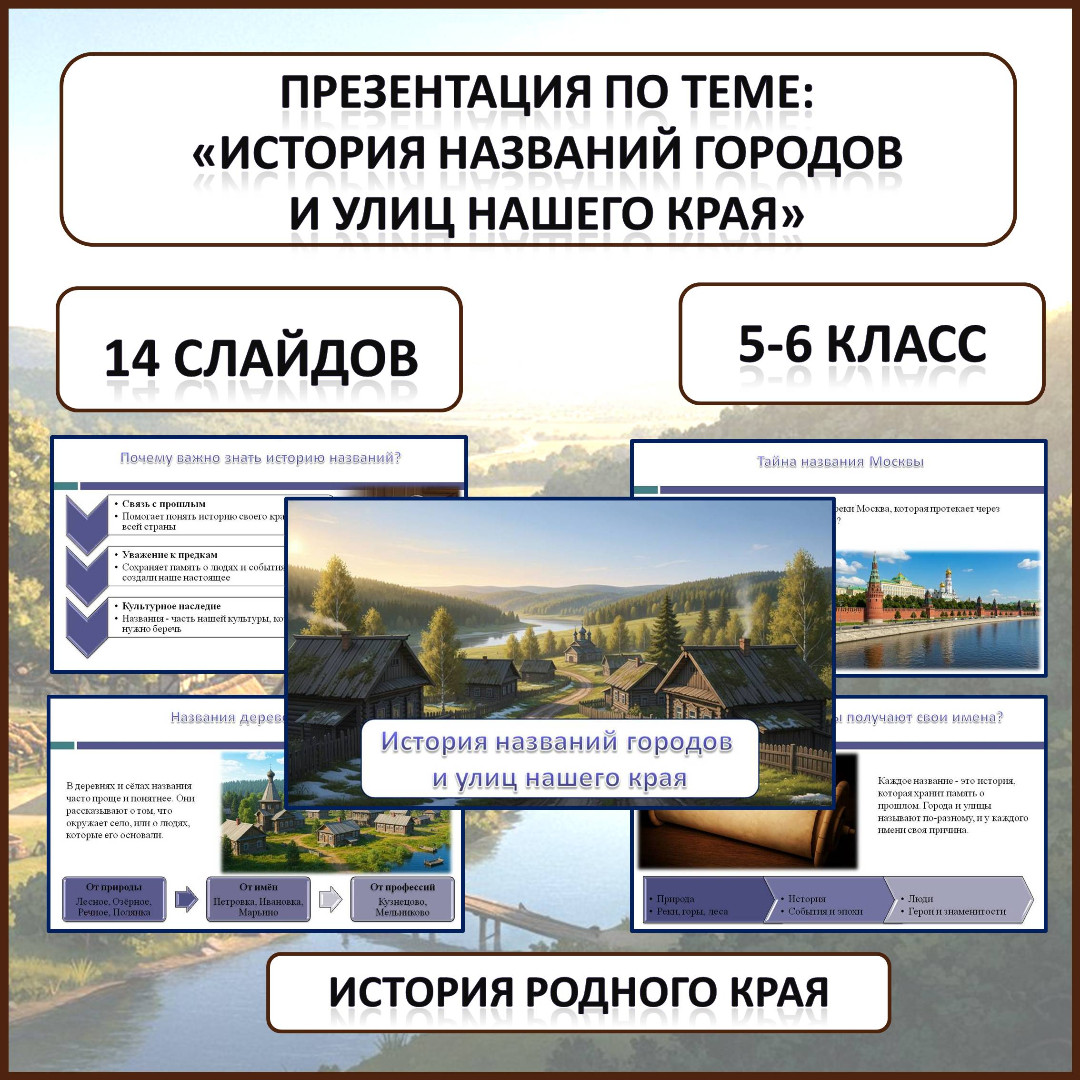 Презентация по истории Родного края по теме: «История названий городов и улиц нашего края»