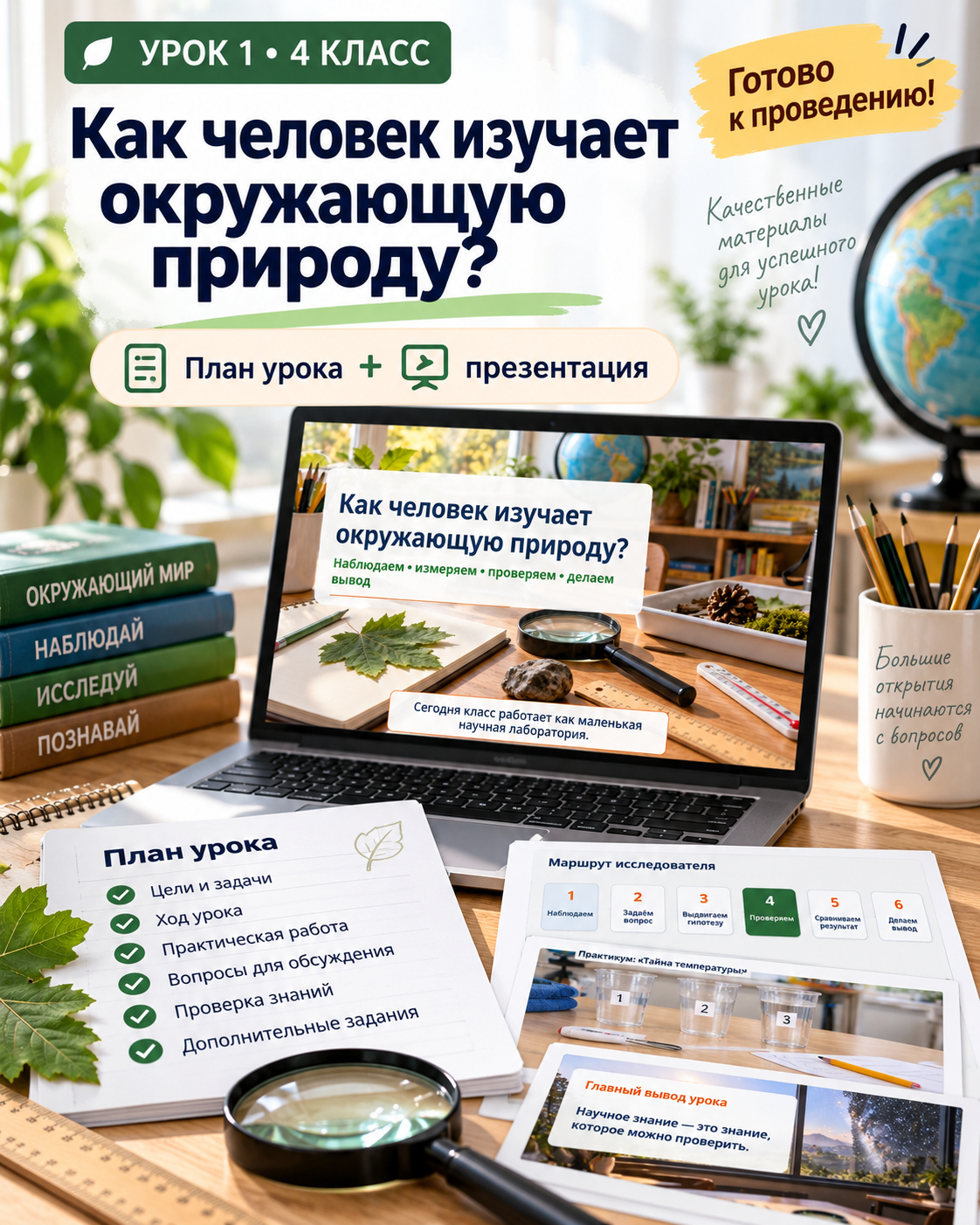 Комплект «Как человек изучает окружающую природу?» | Окружающий мир, 4 класс