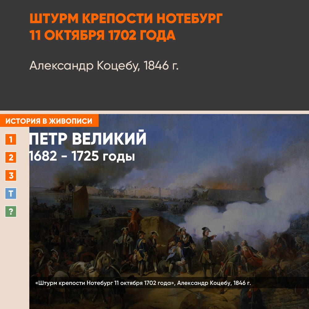 Картина - Штурм крепости Нотебург