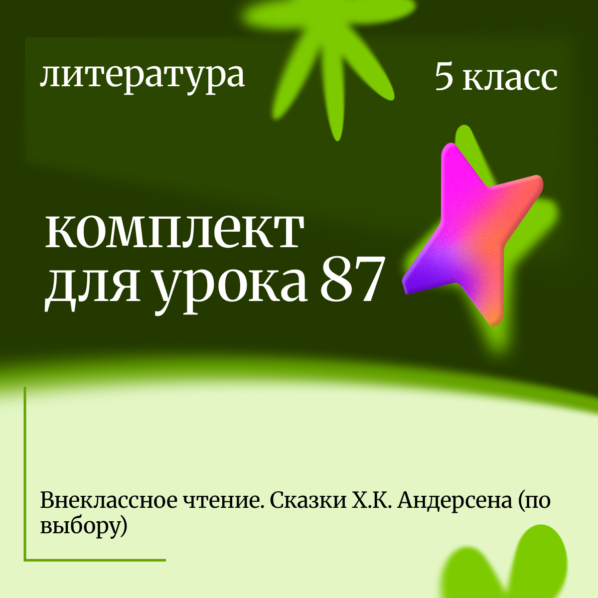 Литература 5 класс. Урок 87. Внеклассное чтение. Сказки Х.К. Андерсена (по выбору)
