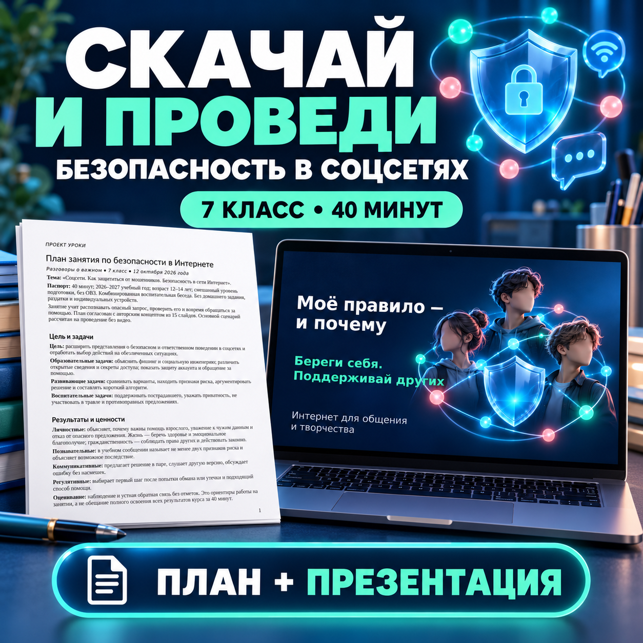 Комплект к уроку «Безопасность в Интернете» | Разговоры о важном, 7 класс