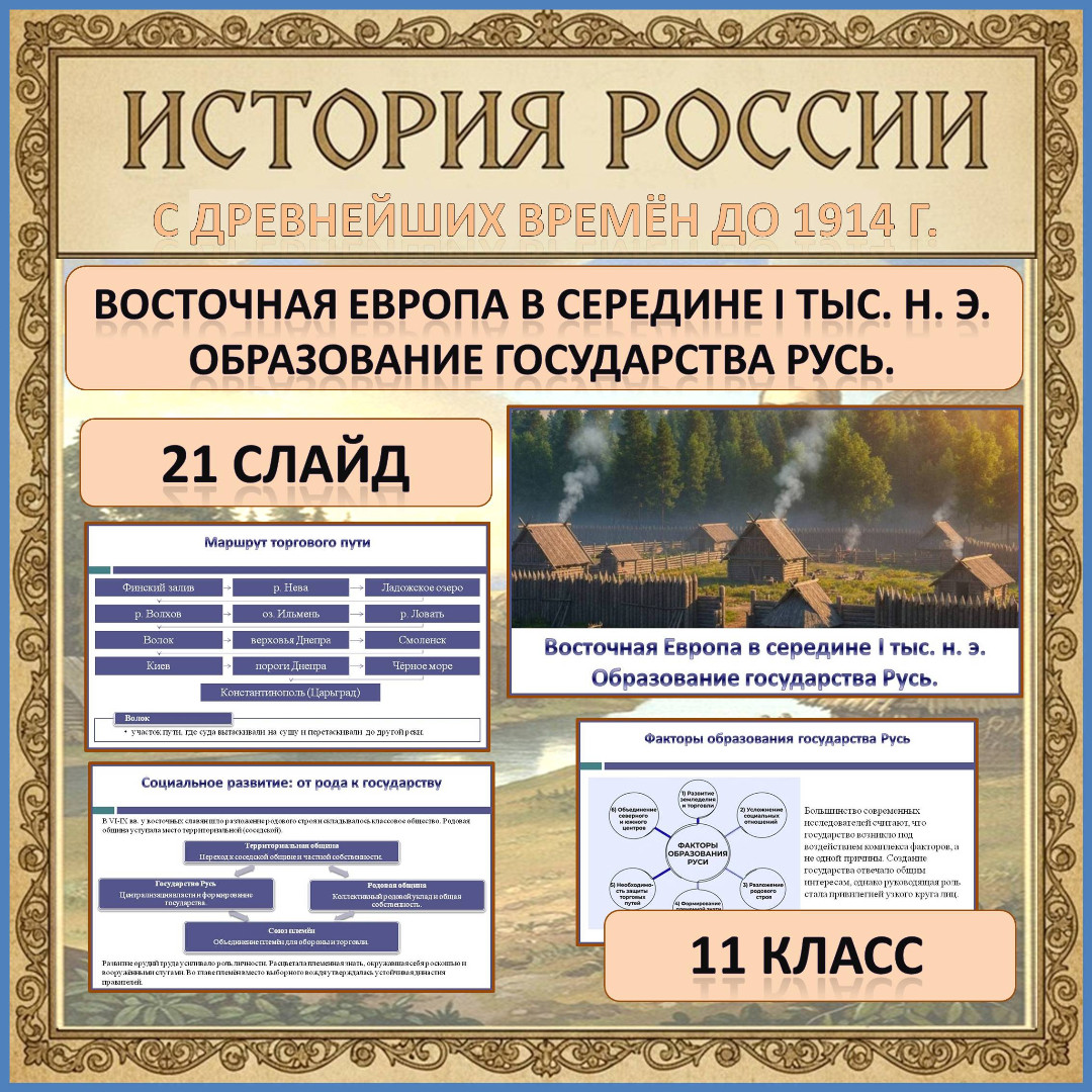 Презентация по теме: «Восточная Европа в середине I тыс. н. э. Образование государства Русь»