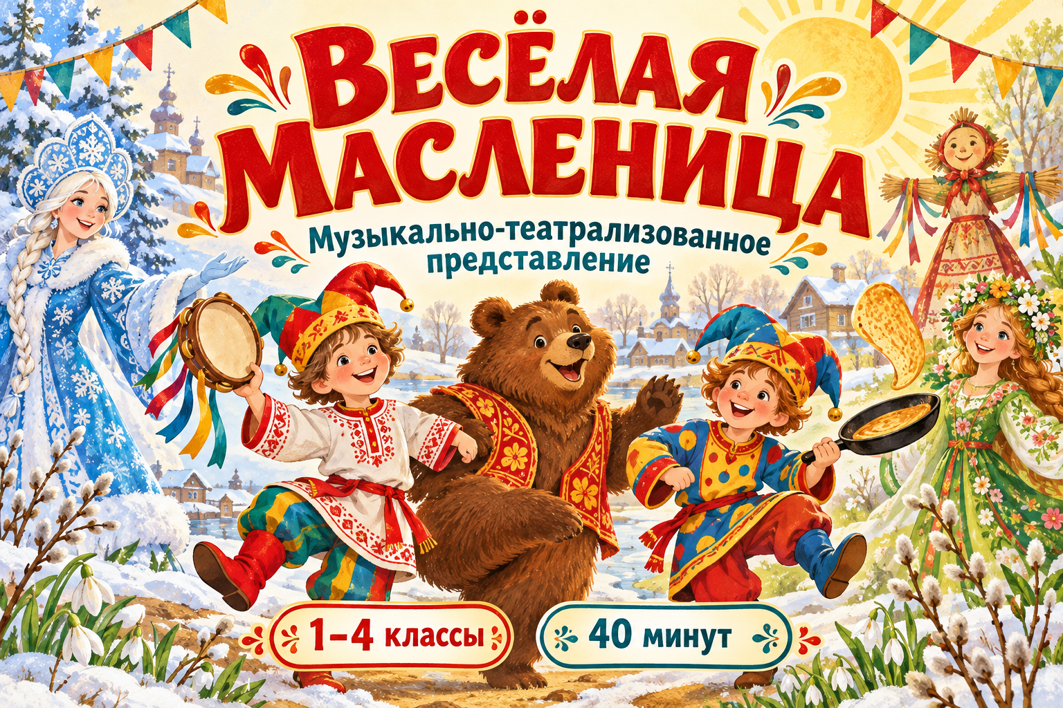 Весёлая Масленица Музыкально-театрализованное представление для младших школьников