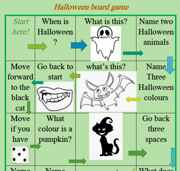 Halloween board game