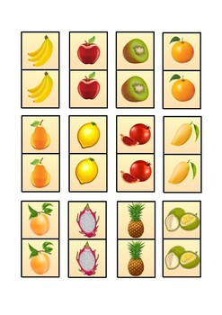 Домино "Фрукты"  (Dominoes - Fruits)