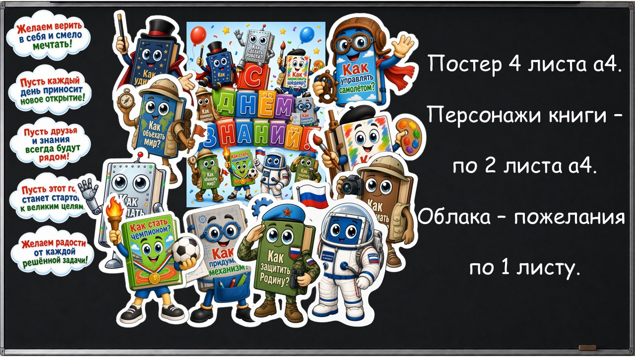 Оформление доски к Дню знаний.