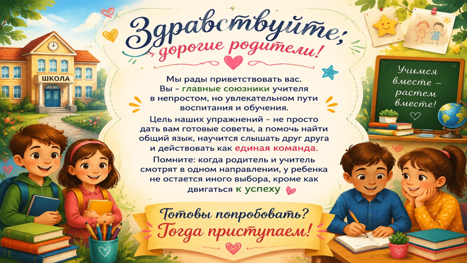 Взаимодействие родителей с учителем в образовательном процессе