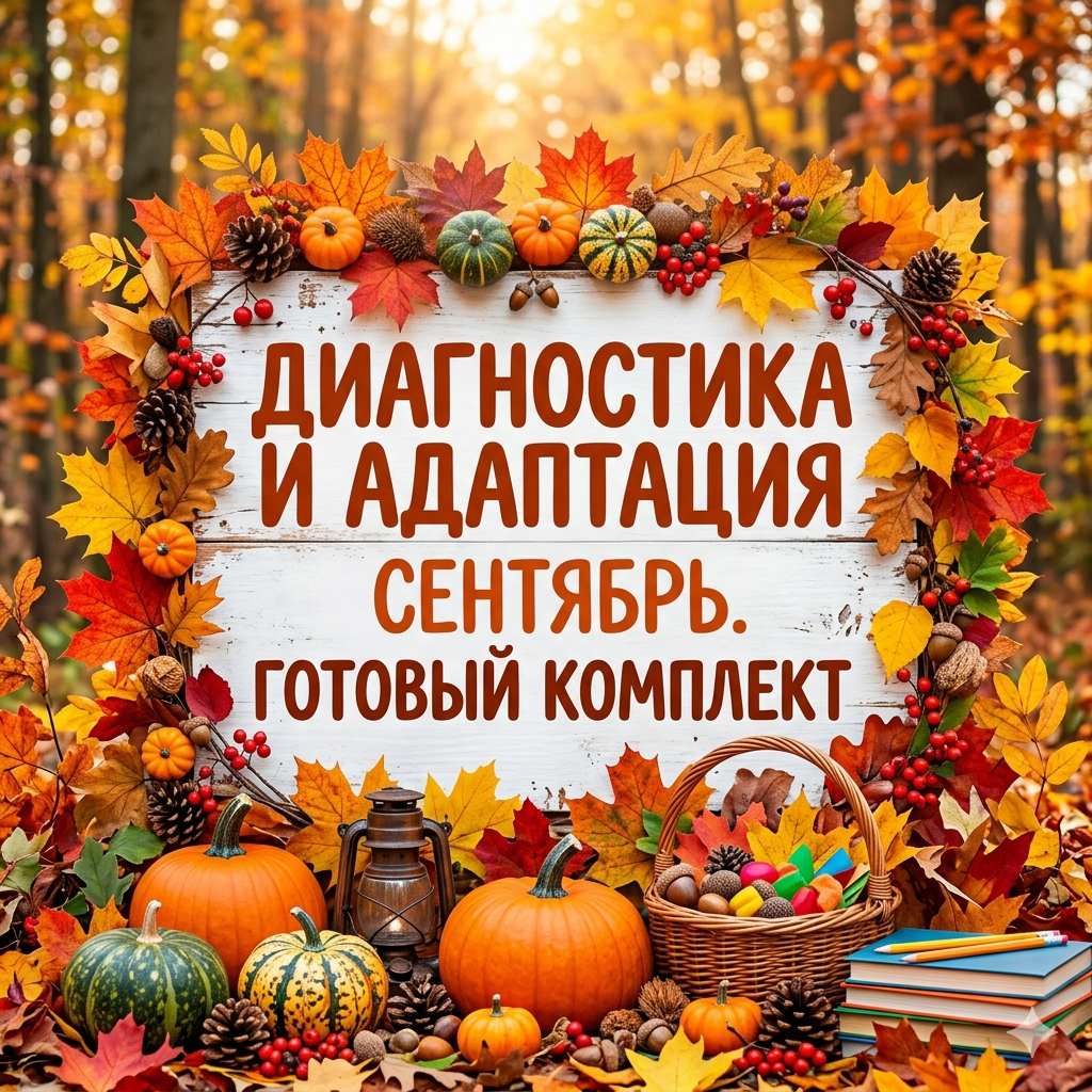 Мега-комплект для ДОУ «Успешный старт»: Диагностика, адаптация и сплочение группы (Сентябрь)