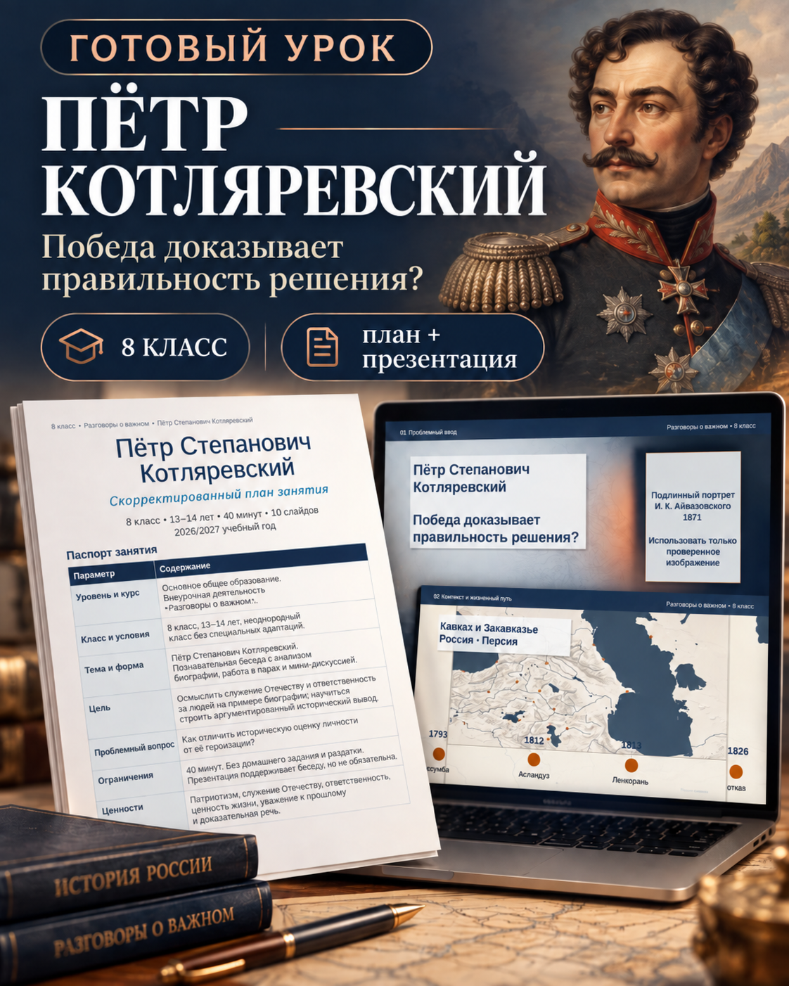 Комплект к уроку «Пётр Степанович Котляревский» | Разговоры о важном, 8 класс