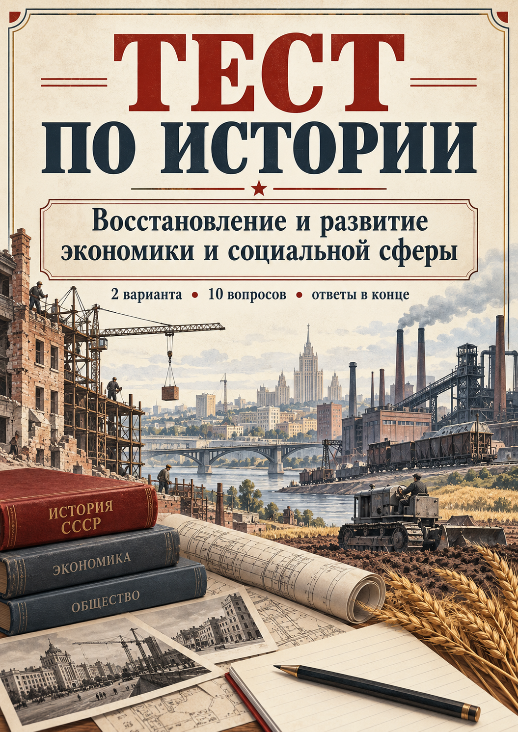 ТЕСТ ПО ИСТОРИИ «Восстановление и развитие экономики и социальной сферы» 11 класс УМК:  В. Р. Мединс