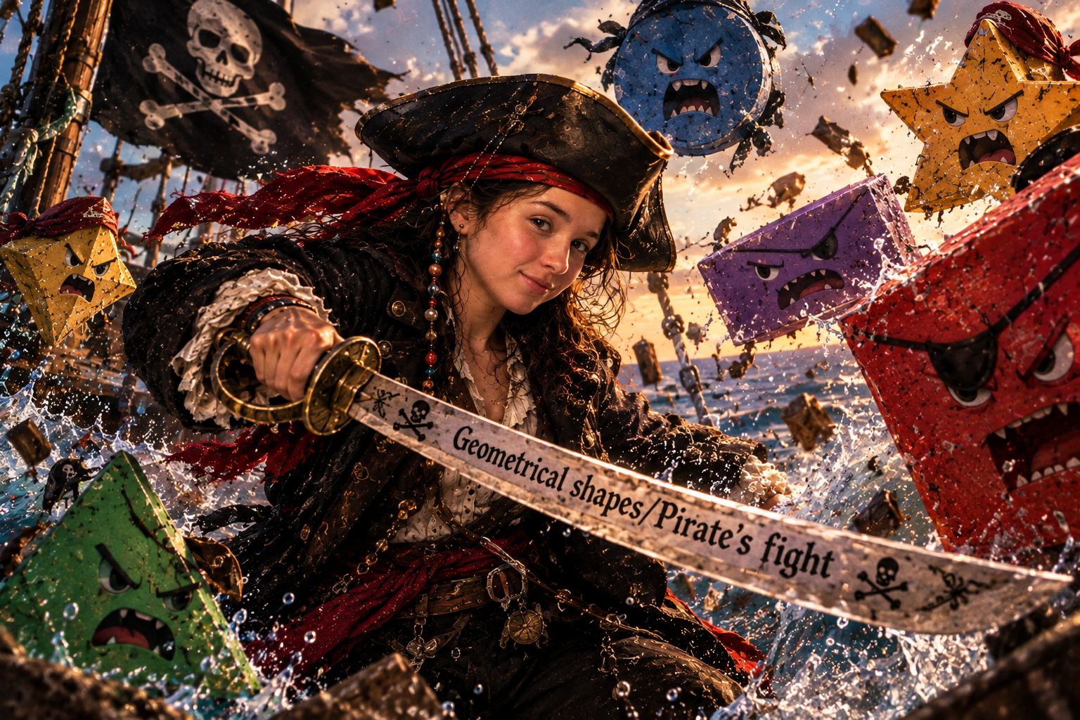 Geometrical shapes —pirate’s fight