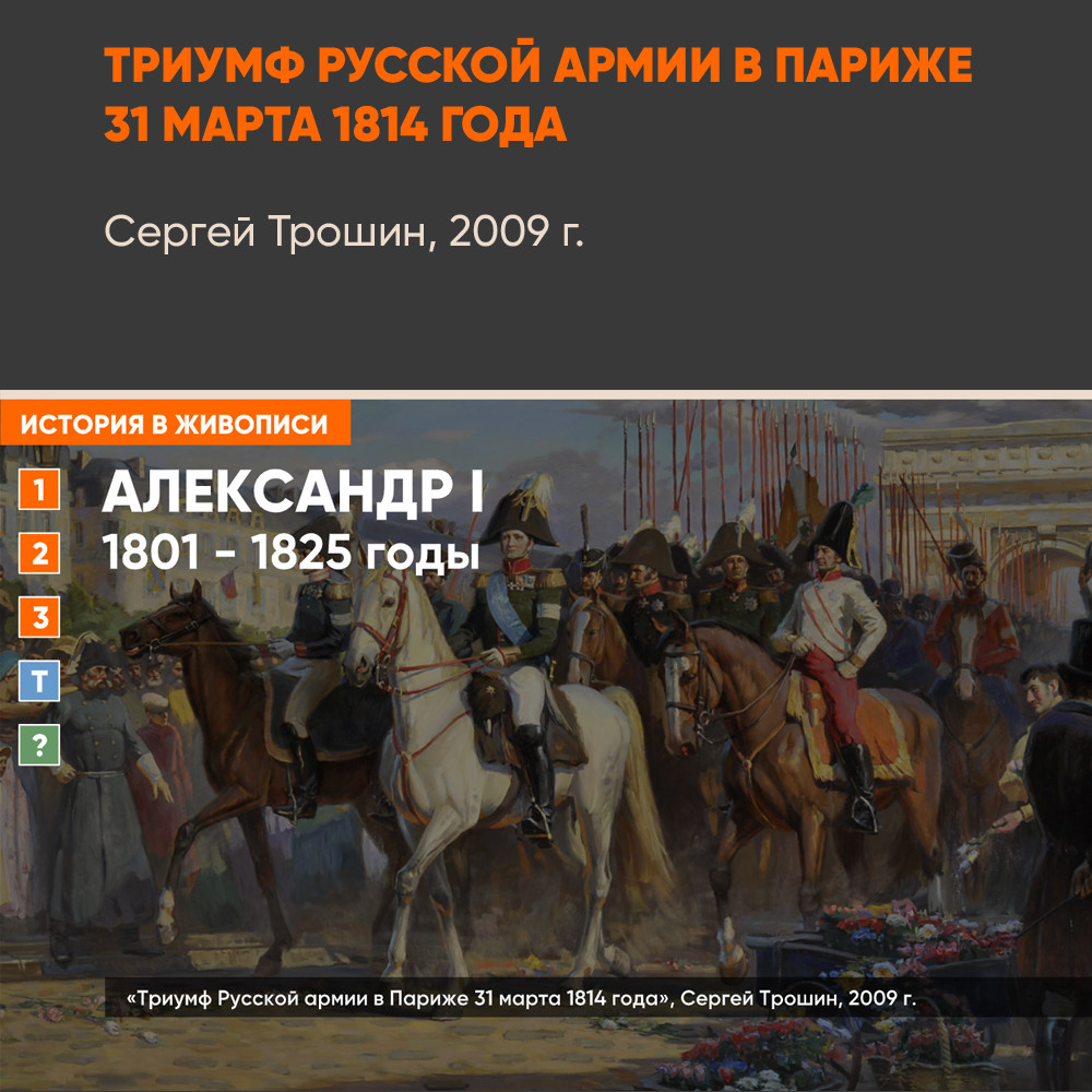 Картина - Триумф Русской армии в Париже