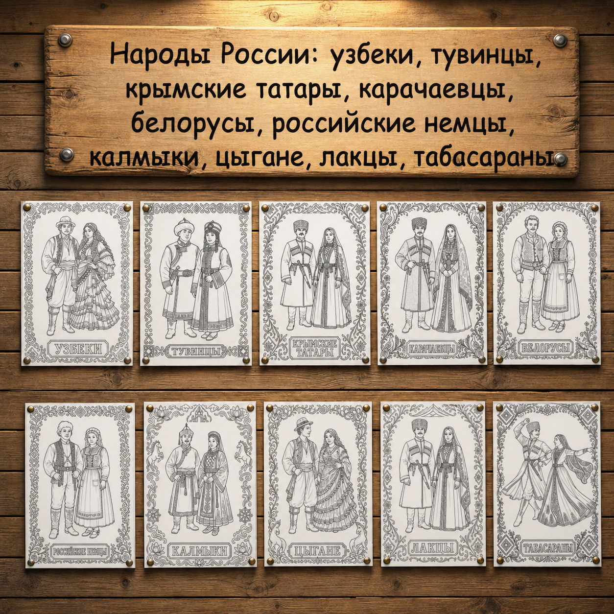 Раскраски "Народы России".