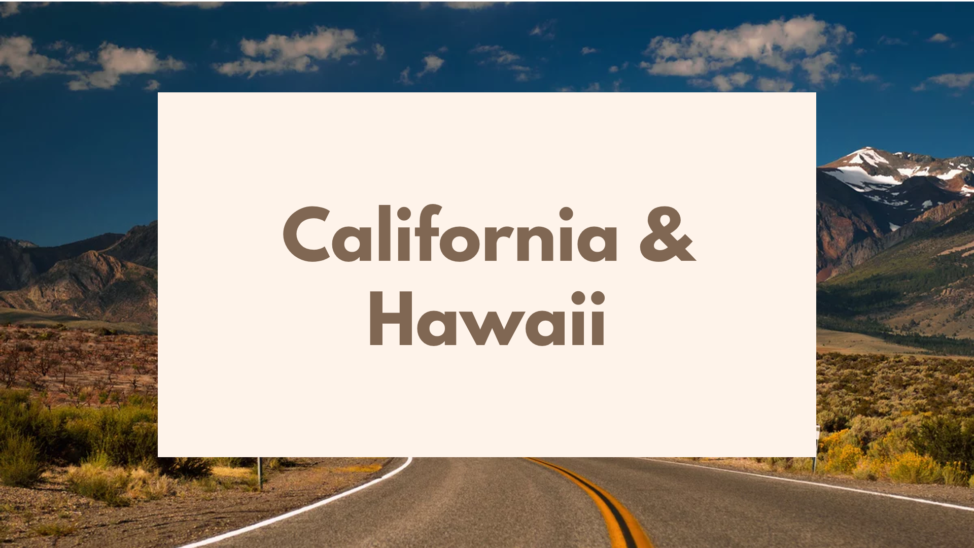 California & Hawaii   Калифорния и Гавайи