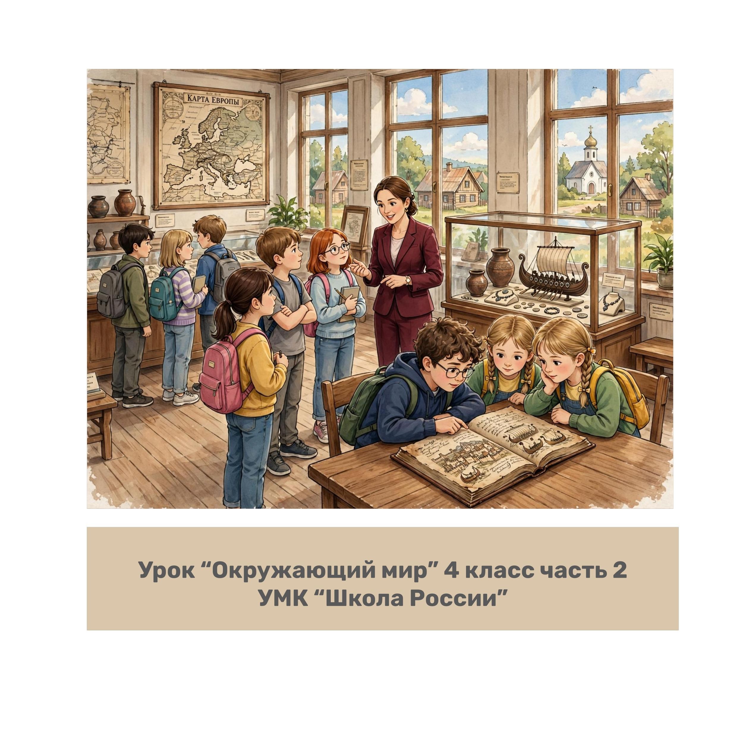 Презентация к уроку окружающий мир 4 кл «Страна городов. Новгород. Киев» | УМК «Школа России»