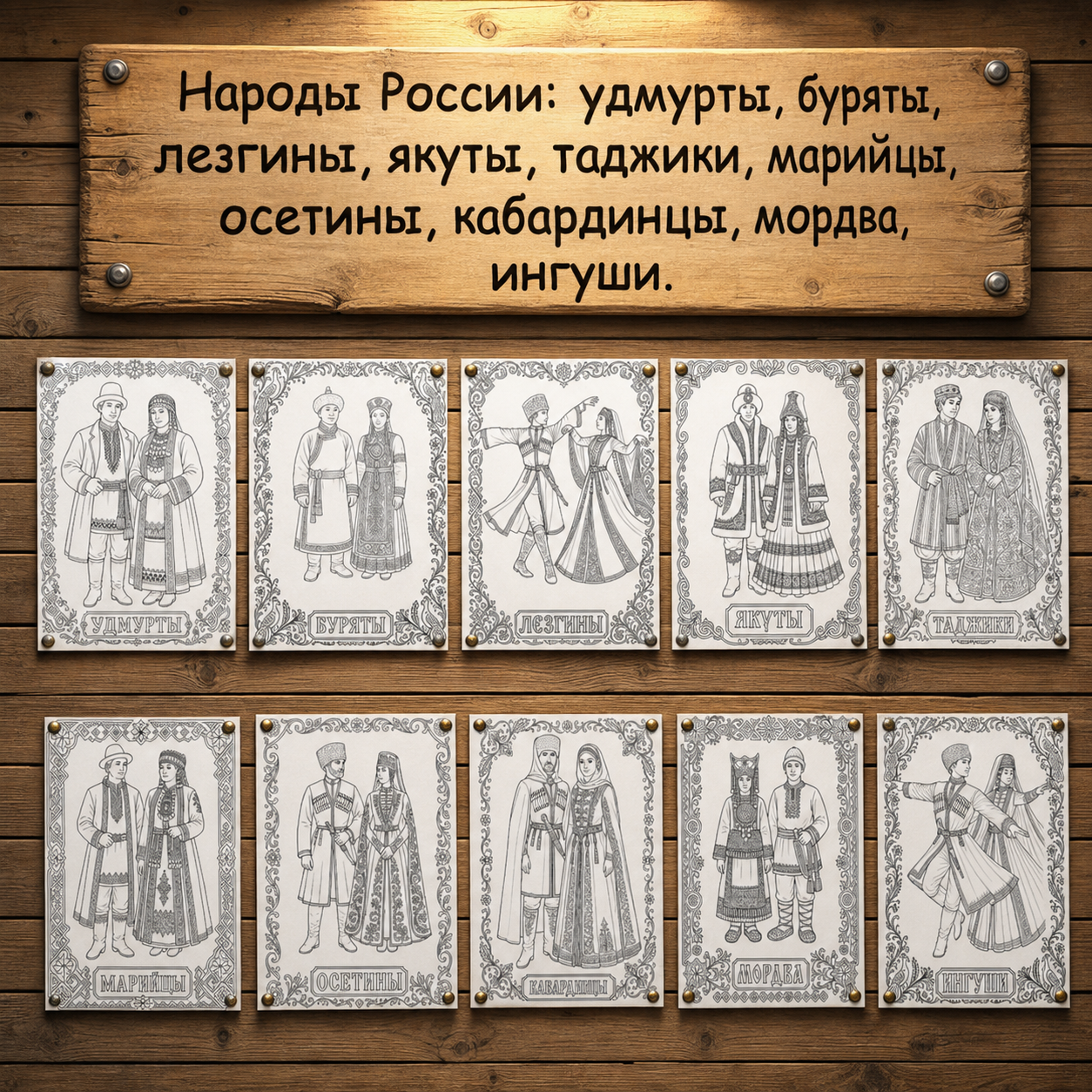 Раскраски "Народы России"