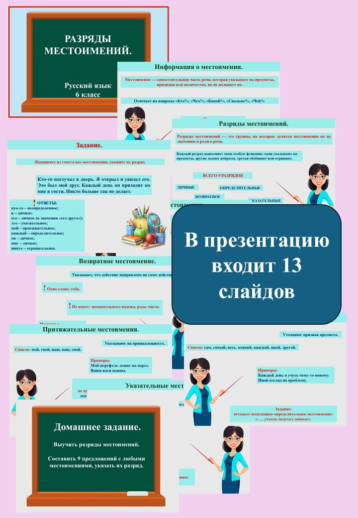 Презентация «Разряды местоимений» (6 класс)