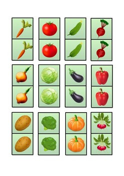 Домино "Овощи" (Dominoes - Vegetables)