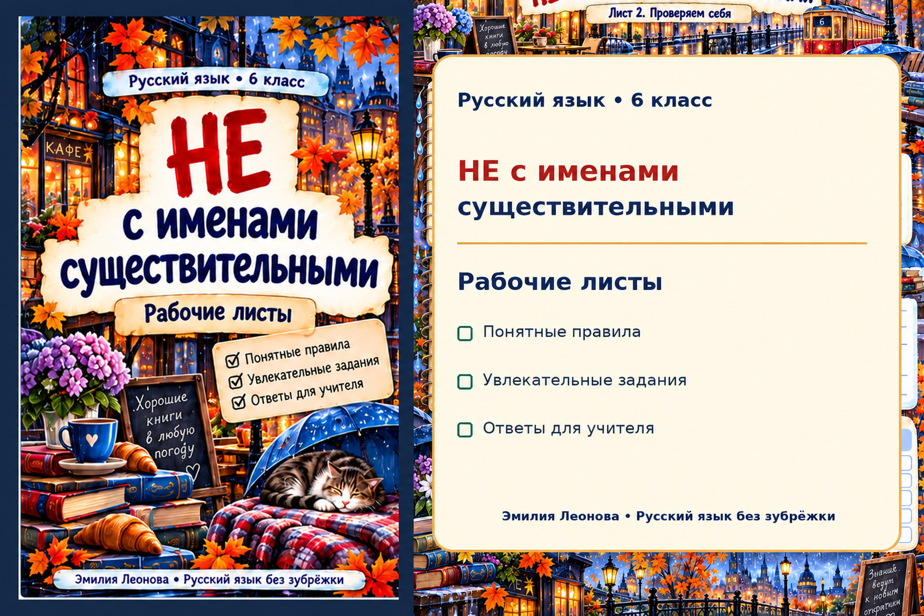 НЕ с именами существительными · 6 класс