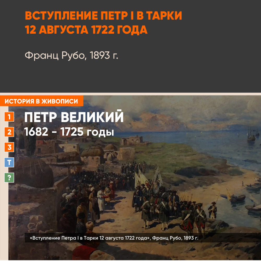 Картина - Вступление Петра I в Тарки