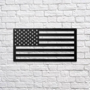 Металлическое панно "Флаг США" из нержавеющей стали для интерьера