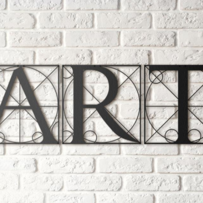 Металлическое панно "ART" из нержавеющей стали для интерьера