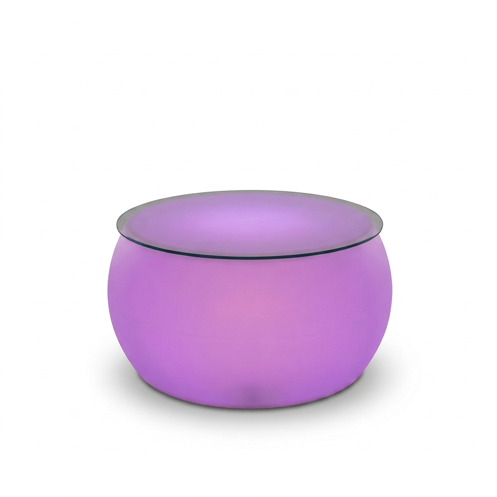 EXPOTEN KL-03711 кофейный столик, RGB 16 цветов, с пультом, стеклянная столешница, аккумулятор