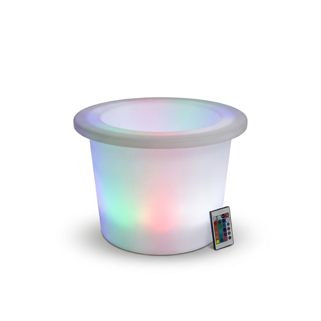 EXPOTEN KL-03802 светодиодный стол-ведро для льда RGB, с пультом, аккумулятор