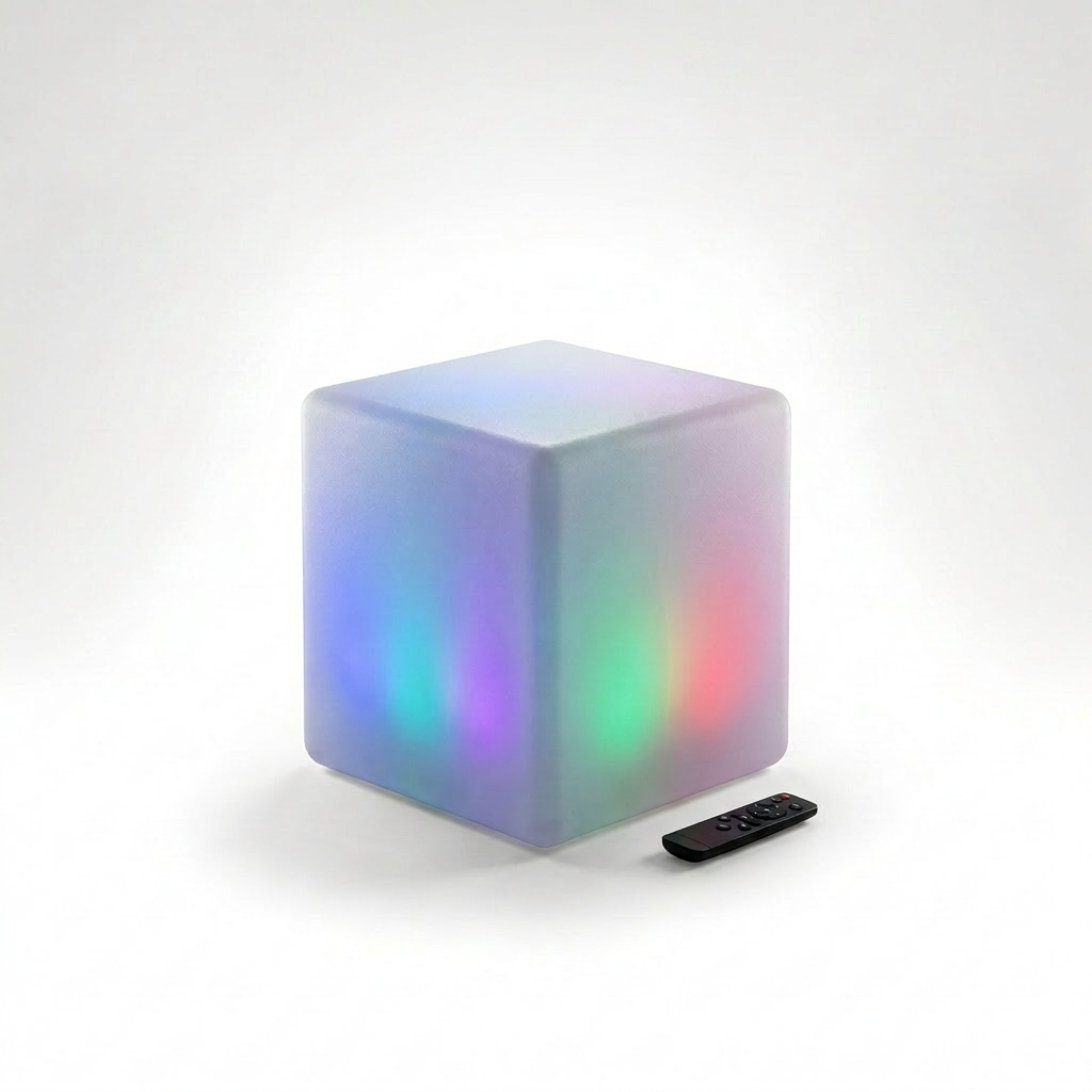EXPOTEN KL-03827 светодиодный куб, RGB 16 цветов, с пультом, с аккумулятором