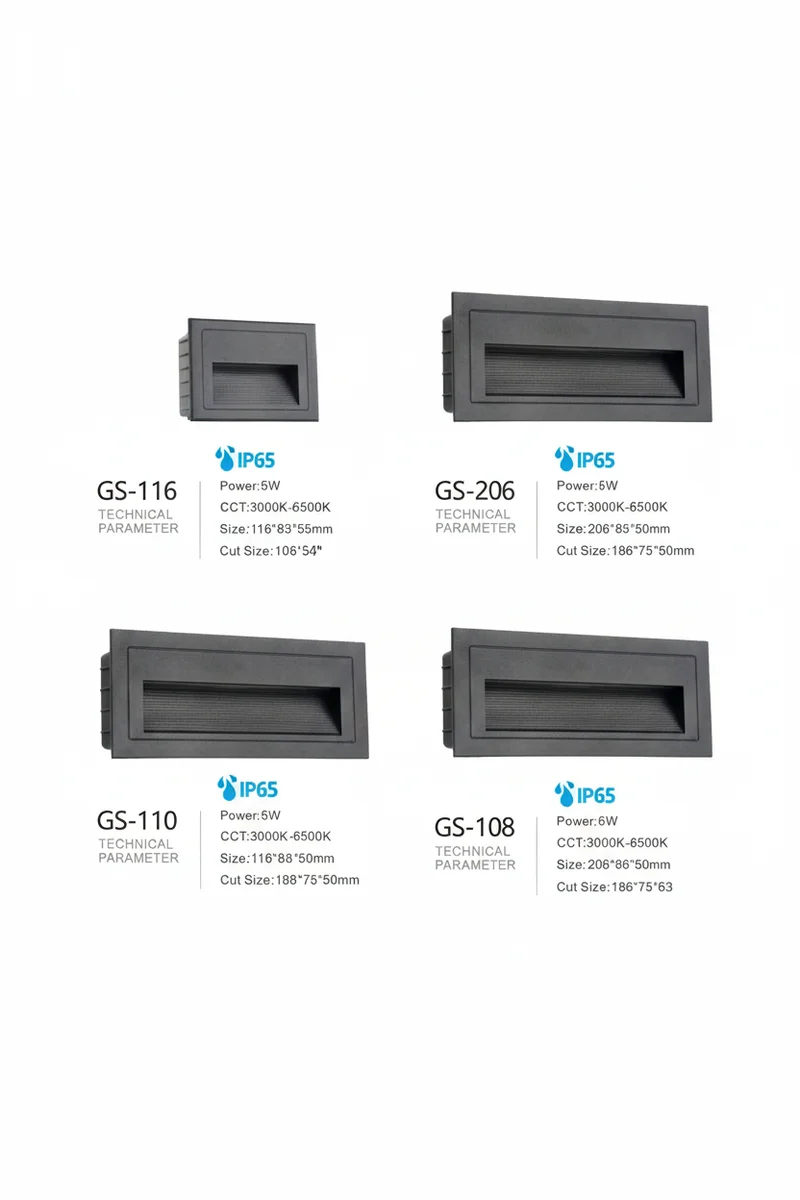 EXPOTEN KL-01625 GS-160 светильник для ступеней 105×165 мм