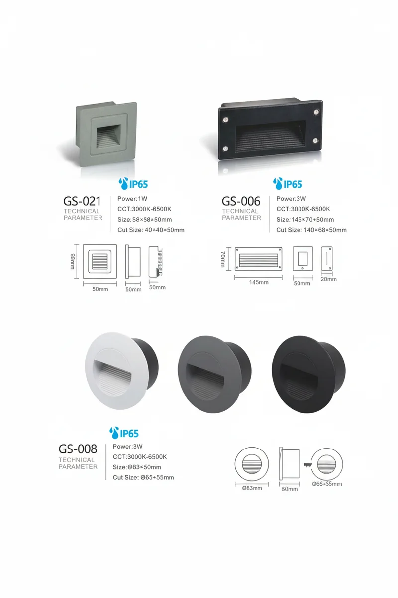 EXPOTEN KL-01628 GS-021 встраиваемый светильник для ступеней