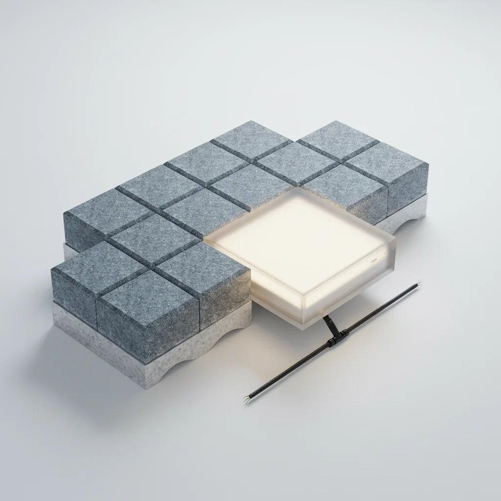 EXPOTEN KL-03557 GROUND-200x200 светодиодная брусчатка квадрат 200×200 мм