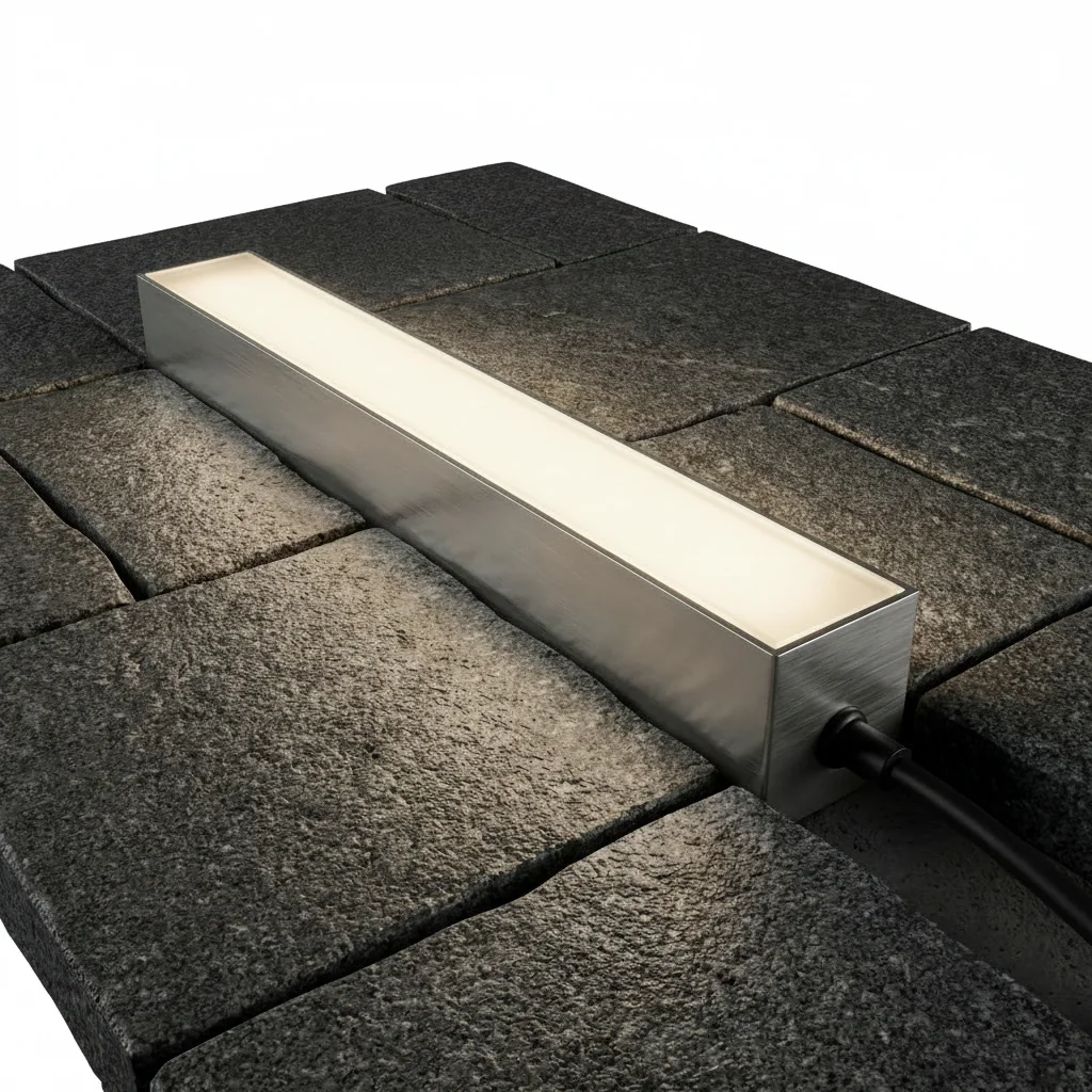 EXPOTEN KL-03575 GROUND-stainless-steel-L300x50 светодиодная брусчатка 300×50 мм