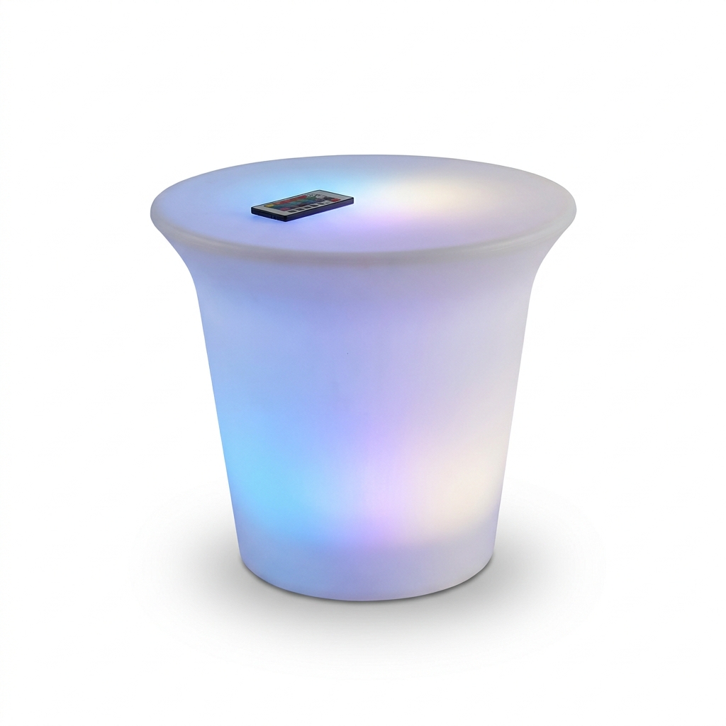 EXPOTEN KL-03652 светодиодное ведро для льда, RGB+W, с пультом, с аккумулятором