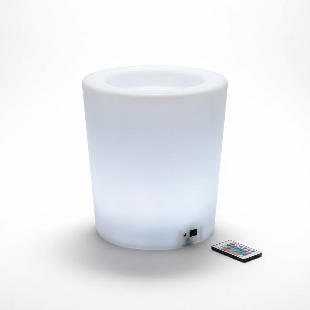 EXPOTEN KL-03653 светодиодное ведро для льда, RGB+W, с пультом, с аккумулятором
