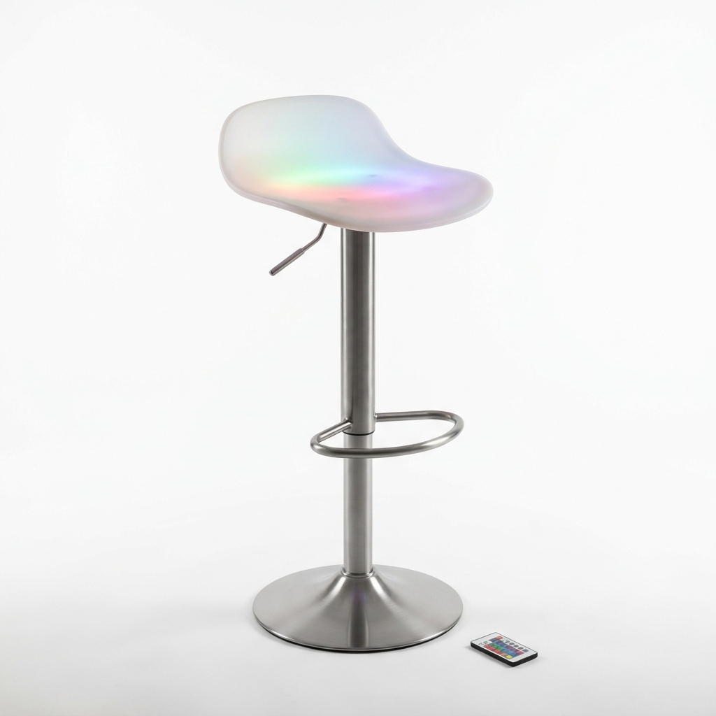 EXPOTEN KL-03657 барный табурет, RGB, с пультом, с аккумулятором, регулируемая высота