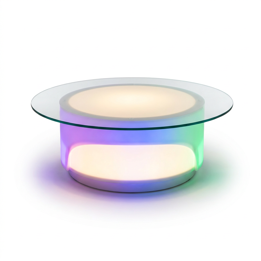 EXPOTEN KL-03660 светодиодный кофейный столик RGB+W стеклянная столешница