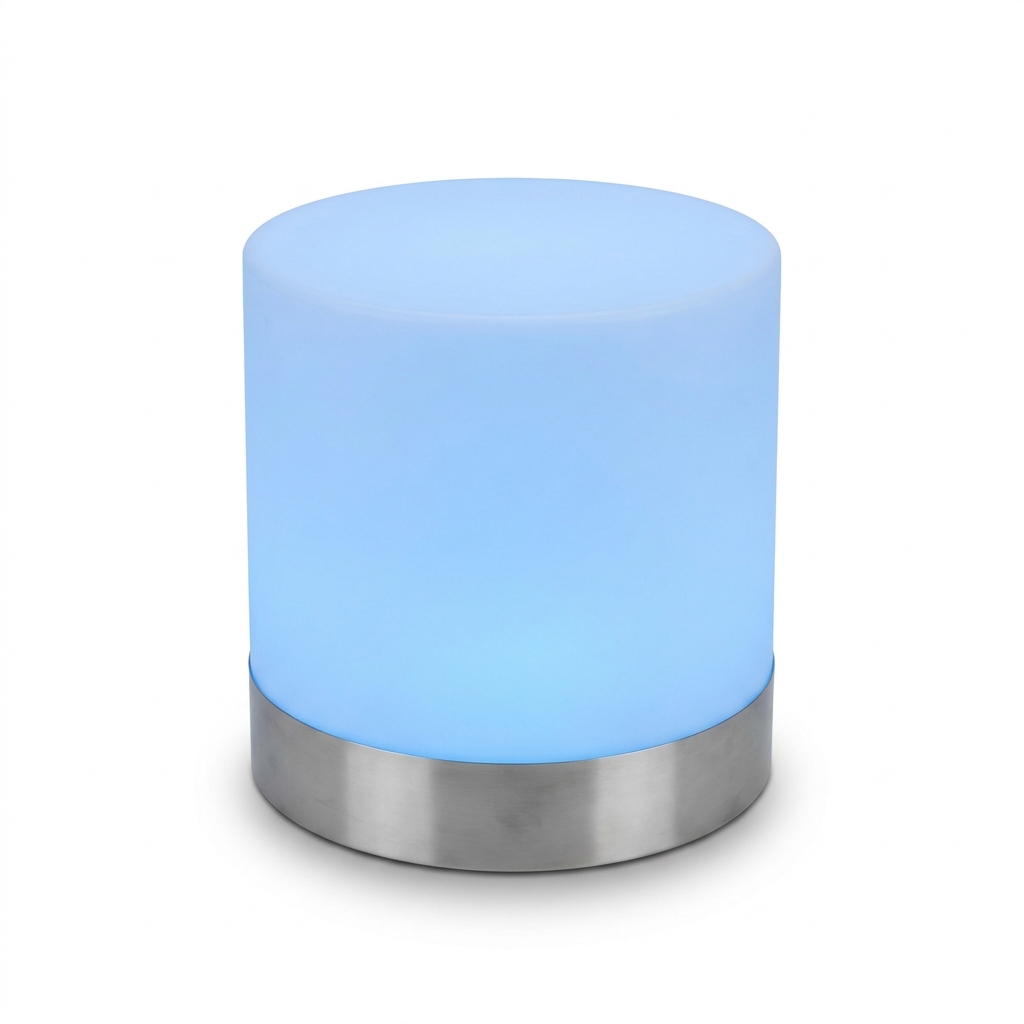 EXPOTEN KL-03666 светодиодный табурет RGB 16 цветов, с пультом, с аккумулятором, основание из нержавеющей стали
