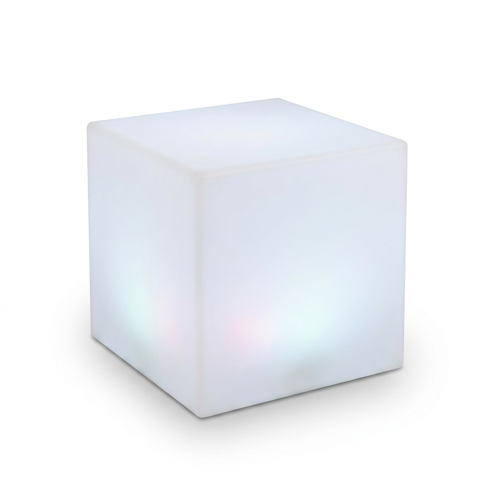 EXPOTEN KL-03686 светодиодный стол кубический 12 RGB+12W, аккумулятор 2200 мАч, 50×50×40 см