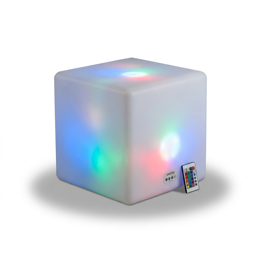 EXPOTEN KL-03695 стол светодиодный, RGB+W, с пультом, с аккумулятором, 16 цветов