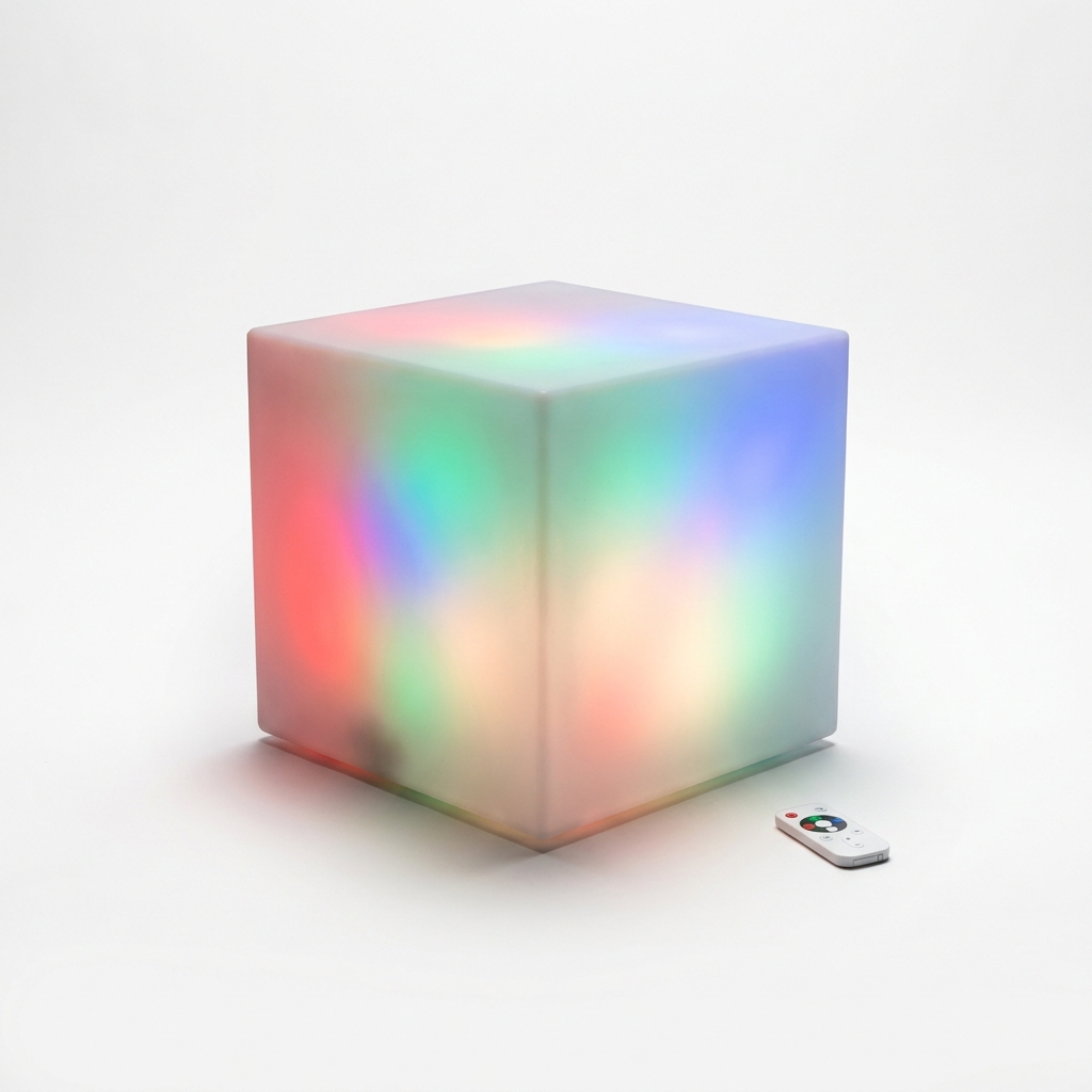 EXPOTEN KL-03697 кофейный столик светодиодный, RGB+W, с пультом, с аккумулятором, 16 цветов
